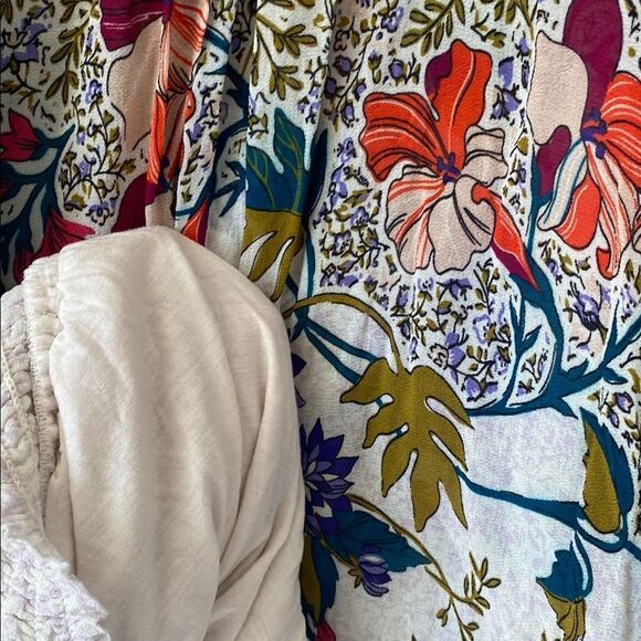 Y2K Anthropologie Floral Print Short Sleeve Blouse - Picture 7 of 8